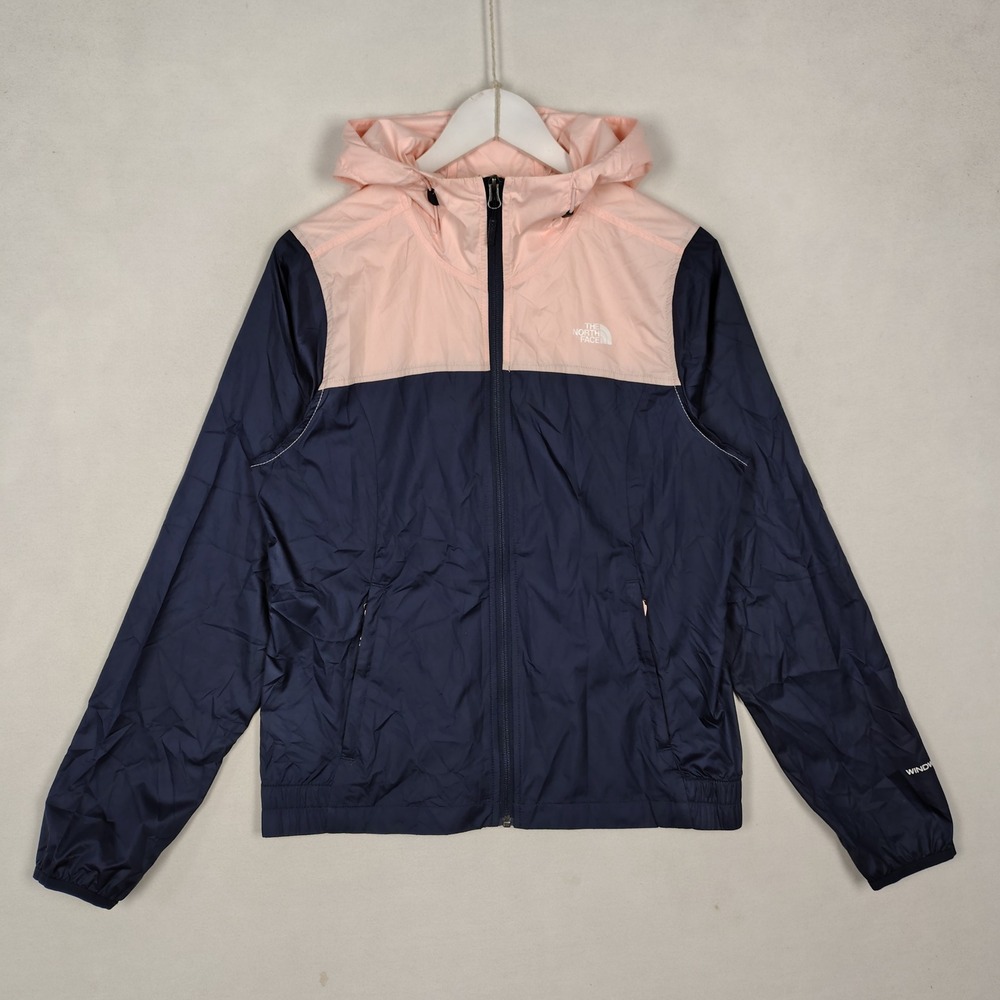 The North Face WindWall Jacket Womens Medium Navy Pink Full Zip Windbreaker